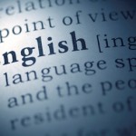 The word 'English' in bold as a dictionary entry